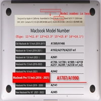 Kaishek Hard Shell Cover съвместим най -новият MacBook Pro S с Touch ID + Black Keyboard Cover Model: a a
