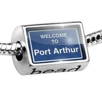 Знак за мъниста Добре дошли в Порт Артур Чар пасва на всички европейски гривни