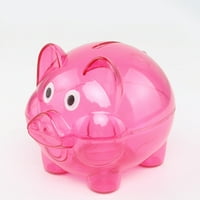 Прозрачни пластмасови пари за спестяване на пари за монети Piggy Bank Cartoon с форма на свине