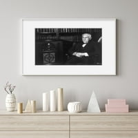 Томас Алва Едисон, 1847 г.- дължина, седнал заедно с един от неговите Inven