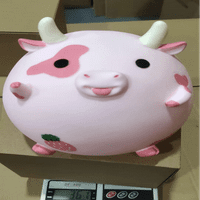 Ягодова крава Piggy Bank, нечуплива крава прасенце банка Save Coin Bank, Piggy Banks за възрастни и деца рожден ден