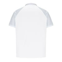 Мъжки късо ръкав поло риза цип небрежен v шия тънък год атлетична тениска Henley риза Модни голф върхове