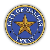 SEAL OF DALLAS Sticker Decal - самозалепващ винил - устойчив на атмосферни влияния - направен в САЩ - Texas City Seal T Lone Star Texan