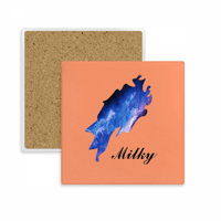 Crystal Milky Way Text Blue Coaster Cup Cup MAG SUBPLATE TOLDER ИЗОЛАЦИЯ