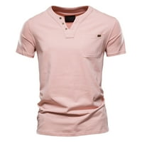 PEDORT GOLF ризи за мъже Мъжки възрастни с къс ръкав тениска памучна тениска с голям и висок размер на разположение розово, l