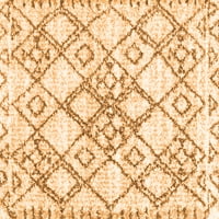 Ahgly Company Indoor Square Abstract Orange Contemporary Area Rugs, 7 'квадрат