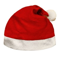 Sunisery 1 жени мъже Дядо Коледа, коледна шапка за деца възрастни, коледна шапка с пухкав плюшен ръб, шапка на Дядо Коледа
