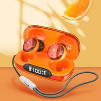 Lingouzi Bluetooth 5. Мини слушалки, истински безжични слушалки с LED цифров дисплей светлинни слушалки в слушалки за уши, IP водоустойчив за спортни работи