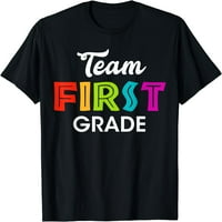 Отбор от първи клас Първокласници обратно към училищния сезон печат тениска черна 4x-голяма част