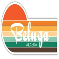 Стикер Beluga Alaska Retro Vintage Sunset City 70S Естетичен дизайн
