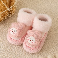 Запалете обувките за деца кулички за обувки зими зимни деца обувки меко дъно на закрито без плъзгане топъл под сладки животински чорапи обувки
