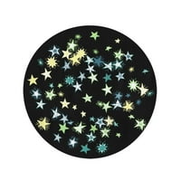 Кръгла плажна кърпа одеяло Doodle Stars на тъмен модел в примитивно сладък галактика за пътуване кръг кръг кърпи мат мат гоблен плаж хвърляне