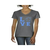 - Женска тениска с късо ръкав с V-образен деколте, до женски размер 3XL- Пъзел за информираност за аутизъм
