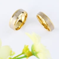 Sanwood Heart Ring Декоративно удобни двойки без мирис, съвпадащи обещаващи пръстени за подарък за рожден ден