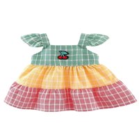 Рокля на момиченце от Musuos Baby Girl, контраст цветен кариран бродерия черешови рокли за печат
