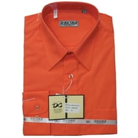 Колекция желание Мъжки дълги ръкави класическа подходяща джобна рокля риза оранжева XL
