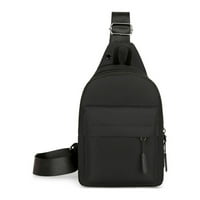 Hesxuno каишка чанта Crossbody Backpack с каишка за отвори за слушалки за слушалки РАБАК