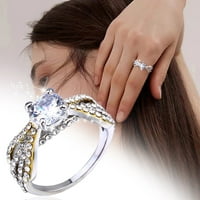 Duhgbne Fashion Alloy Diamond Ring Popular изискан пръстен Прост модни бижута Популярни аксесоари