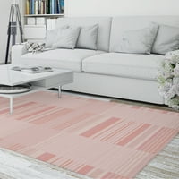 Bauhaus Stripe Pink Area Rug от Kavka Designs