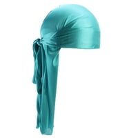 Fdelink женски сгъваем цвят лента за глава копринена шапка с дълга еластична опашка и широки каишки Загубени капачки Slouchy Hat, Sun Cap