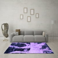Ahgly Company Indoor Rectangle Abstract Purple Modern Area Rugs, 8 '10'