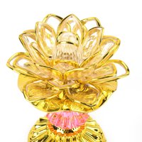 Будистка лампа икономична двойна захранваща лампа Златен платен акрилен прозрачен за домашна лампа