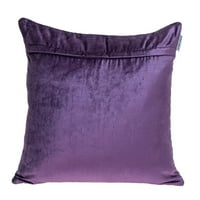 Homeroots Purple Velvet Quilted Throw Plows