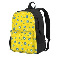 Пролетна природа цветя за раница лаптоп чанта за жени, училищна торбичка с лека раница за пътуване за ежедневна работа раница черно черно