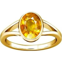 Дивия Шакти 11.25-11. Карат жълт сапфир Pukhraj Gemstone Panchdhatu пръстен за мъже и жени