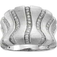 Sterling Silver SS Rhodium-поставен CZ Brilliant Embers Ring, направен в Тайланд QMP924-7