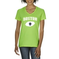 Нормално е скучно - късо ръкав с тениска с тениска с жени, до жените с размер 3XL - Бостън