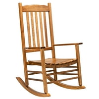 68.5* 86* Квадратен дървен люлеещ се стол вълнообразно дъно Оригинален цвят