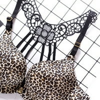Сутиени за Hesxuno за жени секси жени секси модни леопардови печат Красив гръб Данък сутиен сутиен немаркиращ сутиен
