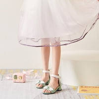 Fattazi Little Big Kids Dress Shoes Помпи с ниски токчета Отворен пръст на сандали сандали сватба сватба
