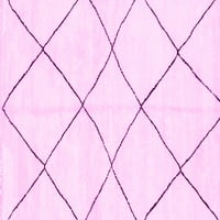 Ahgly Company Indoor Rectangle Oriental Pink Modern Area Rugs, 7 '9'