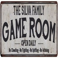 Silva Family Game Room Country Metal Sign 108240042197