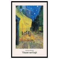 Vintage Van Gogh Poster - ретро импресионистичен печат - Cafe Terrace през нощта, Arles, звезди, естетика - Неразпределено стено